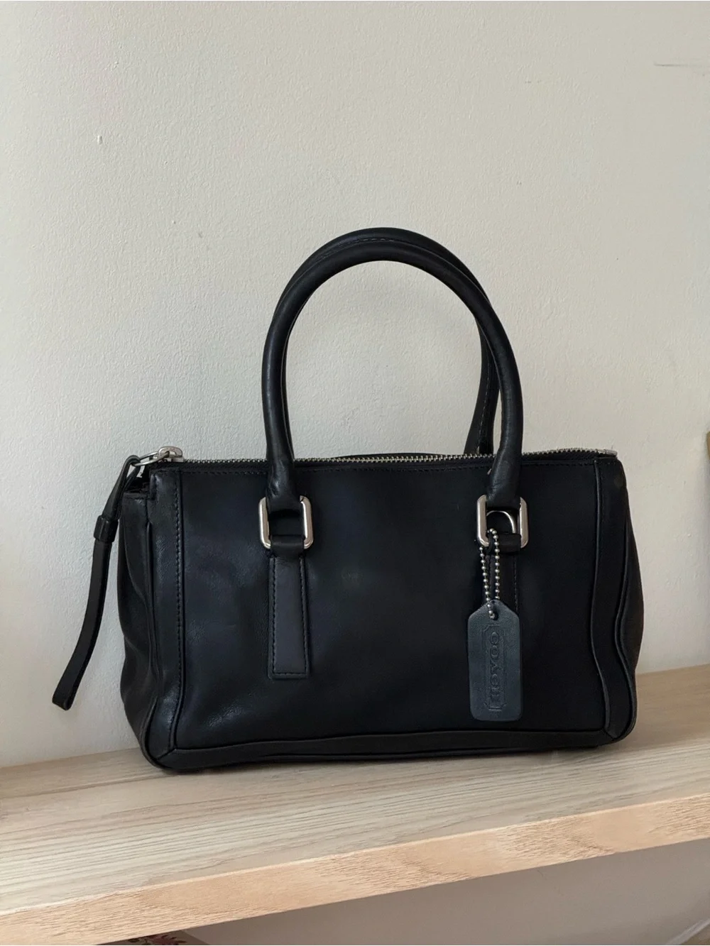 Y2K Coach Vintage Bonnie Legacy mini Classic Black Leather Satchel Handbag